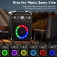 thumbnail image 4 of JYX Karaoke Machine with 3 Microphones, Bluetooth Speaker with FM Radio, LED Light Show, Singing Machine Home Karaoke System for Party, 4 of 9