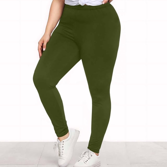TIMIFIS Plus Size Yoga Pants for Women Workout Leggings for Women Tummys Control High Waisted Yoga Pants Athletic Running Cycling Tights - Spring/Summer