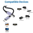thumbnail image 3 of USB C Printer Cable 3ft, USB C to USB B Printer Cable High-Speed USB C MIDI Cable for MacBook Pro/Air, Digital Piano MIDI Controller, HP Epson Canon Brother Lexmark Printers and Scanner - Gray, 3 of 7