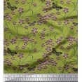 thumbnail image 1 of Soimoi Rayon Fabric Insect,Leaves & Flower Floral Decor Fabric Printed Yard 42 Inch Wide, 1 of 2