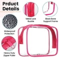 thumbnail image 4 of Guardoinrt PVC Cosmetic Bags Transparent Clear Fashion Zipper Pouch Lightweight Makeup Bag Portable Bath Wash Handbags Case for Gray 5Set, 4 of 6
