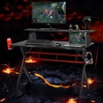 thumbnail image 3 of Costway Gaming Computer Desk w/ Monitor Shelf & Storage for Controller Headphone Speaker, 3 of 10