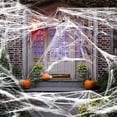 thumbnail image 4 of Japceit Décorations de Toile d'Araignée d'Halloween 20 Pi2 Déco Toile Extensible avec Fausses Toiles d'Araignée en Plastique Toile d'Araignée Extérieure Déco d'Halloween, 4 of 9