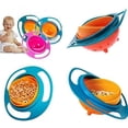 thumbnail image 1 of Bol Magique Rotation à 360 Degrés Gyroscope Résistant aux Déversements avec Couvercle pour Tout-Petit Bébé Enfants, 1 of 2