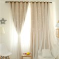 thumbnail image 4 of Agiferg Starry Sky Sheer Curtain Tulle Window Treatment Voile Drape Valance Double-deck, 4 of 5