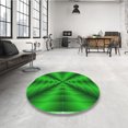 thumbnail image 4 of Ahgly Tapis Rectangulaire Lavable en Machine Vert Transitionnel, 2 Pieds x 4 Pieds, 4 of 7