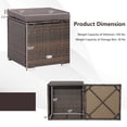 thumbnail image 4 of Costway 2 Pcs Poufs de Patio en Rotin Table d'Appoint Coffre de Rangement Repose-Pieds avec Coussins Gris, 4 of 10