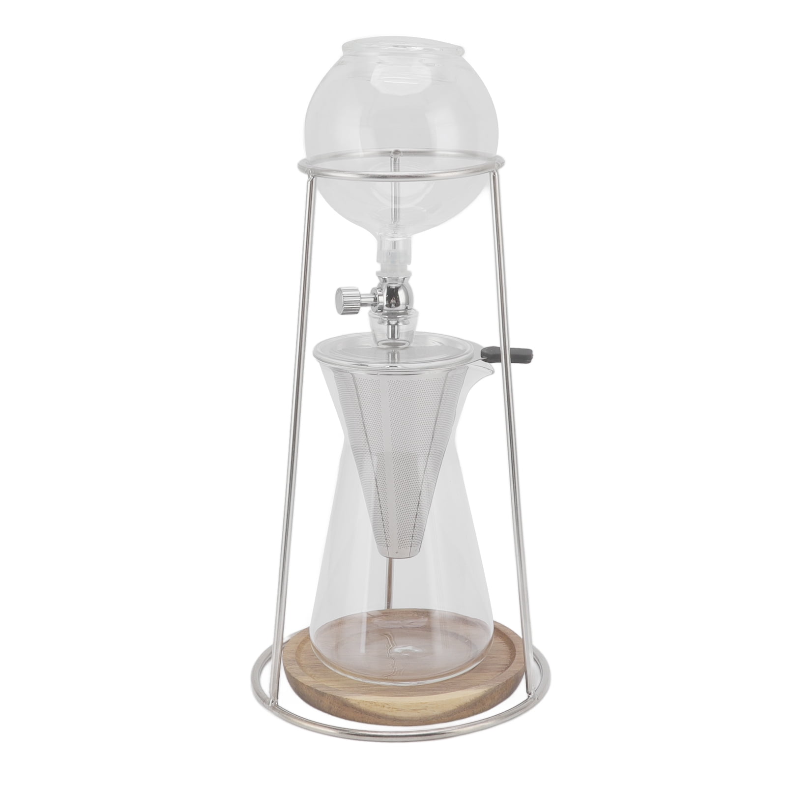 Cafetière Tour Goutte à Goutte Réutilisable en Verre Borosilicaté, Cafetière à Café Glacé pour Café, Maison, Cuisine 600 ml