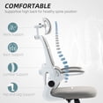 thumbnail image 4 of HOMCOM Ergonomic Office Chair, Mesh Desk Chair with Lumbar Support, Grey, 4 of 10