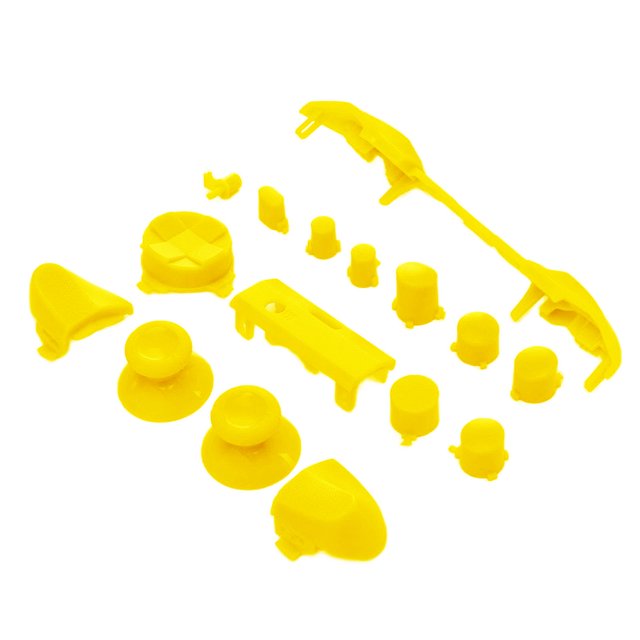 Bouton de Remplacement de Manette de Jeu, Ensemble de Boutons de Manette de Jeu Durable Compatible pour Série X Jaune