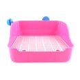 thumbnail image 2 of GROWTH TANK Rabbit Litter Box Pet Toilet Cage Trainer Corner Potty Cleaning Tool for Guinea, Pink, 2 of 9