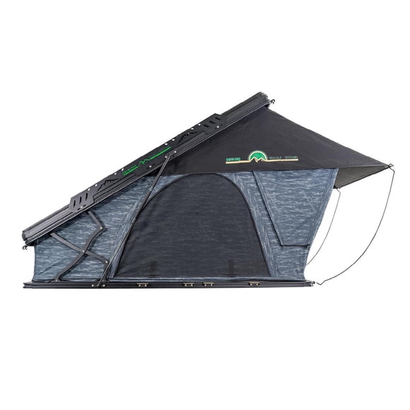 Overland Vehicle Systems Tent 18589902 XD Lohtse; Car Top; 84 Inch x 52 Inch x 57 Inch; Sleeps 2 Adults; Black Aluminum Base With Rip Stop Poly Cotton Body; Hard Shell Fold Storage