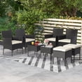 thumbnail image 3 of Costway Ensemble de Mobilier de Terrasse en Rotin 8 Pcs Canapés Ottomans Table Rembourrée Combinaison Libre, 3 of 8