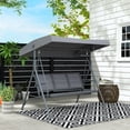 thumbnail image 2 of Outsunny 3-seater Swing Chair Covered, Grey, 2 of 10