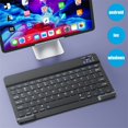 thumbnail image 2 of Mini Ensemble Clavier Souris Sans Fil Bluetooth Rechargeable Compatible pour Android IOS Windows Violet, 2 of 5