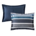 thumbnail image 2 of Mainstays 7-Piece Blue Stripe Bed in a Bag, Queen, 2 of 10