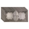 thumbnail image 1 of Fasade Art Deco Decorative Vinyl Ceiling Panel 2ft x 4ft 5 Pack Galvanized Steel Finish, 1 of 5