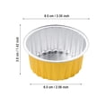 thumbnail image 3 of kjfeif Clearance 50PCS Reusable Round Aluminum Foil Tin Cups Aluminum Foil for Air Fryer, Disposable Mini Cake Containers Flan Molds for Pudding, Souffle, Party, Wedding, 3 of 4