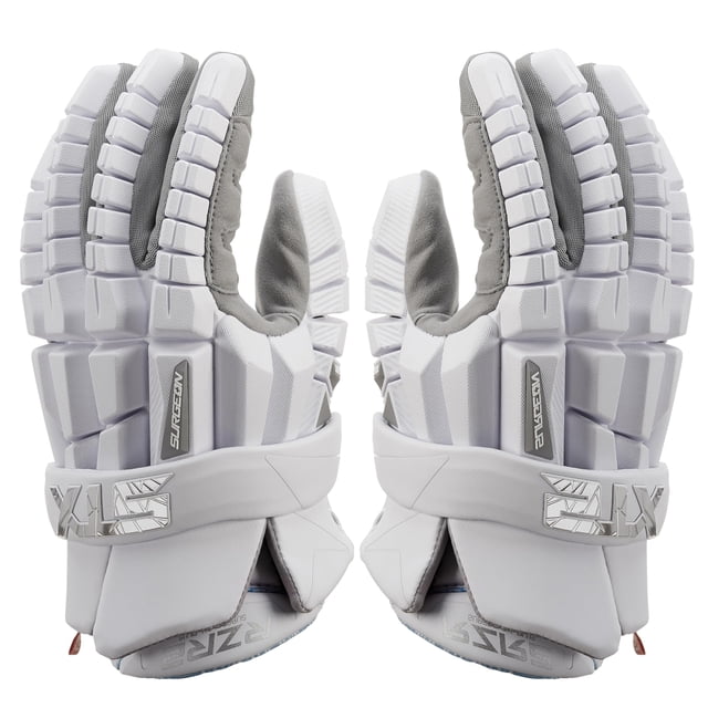 STX Gants de Chirurgien de Lacrosse RZR 2 Blancs Grande Paire