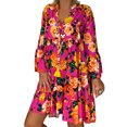 thumbnail image 1 of XZNGL Robe Courte pour Femmes Été Femmes Dames Ample Imprimé Manches Trois Quarts Robe Courte Robe d'Été Robe à Manches 3/4 pour Femmes Robe d'Été pour Femmes Robe d'Été pour Femmes, 1 of 9