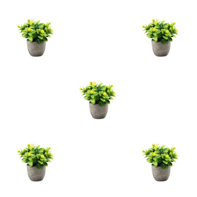 Redempat Plastic Easy To Clean Artificial Succulent Realistic Appearance Long-lasting Durability Eco-friendly newyellowbabysbreath 5Set