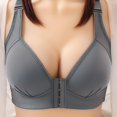 thumbnail image 4 of Clearance!Front Button Closure Bra For WomenWirefree Soft Bralette Seamless Underwear Padded Wireless Bras Adjustable Shoulder Straps, 4 of 5