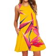 thumbnail image 2 of EGNMCR Robes d'Été Femmes Tendance 2024 Robes d'Été pour Femmes Plage Floral T-Shirt Robe Soleil Décontractée Poches Boho Robe Débardeur, 2 of 5