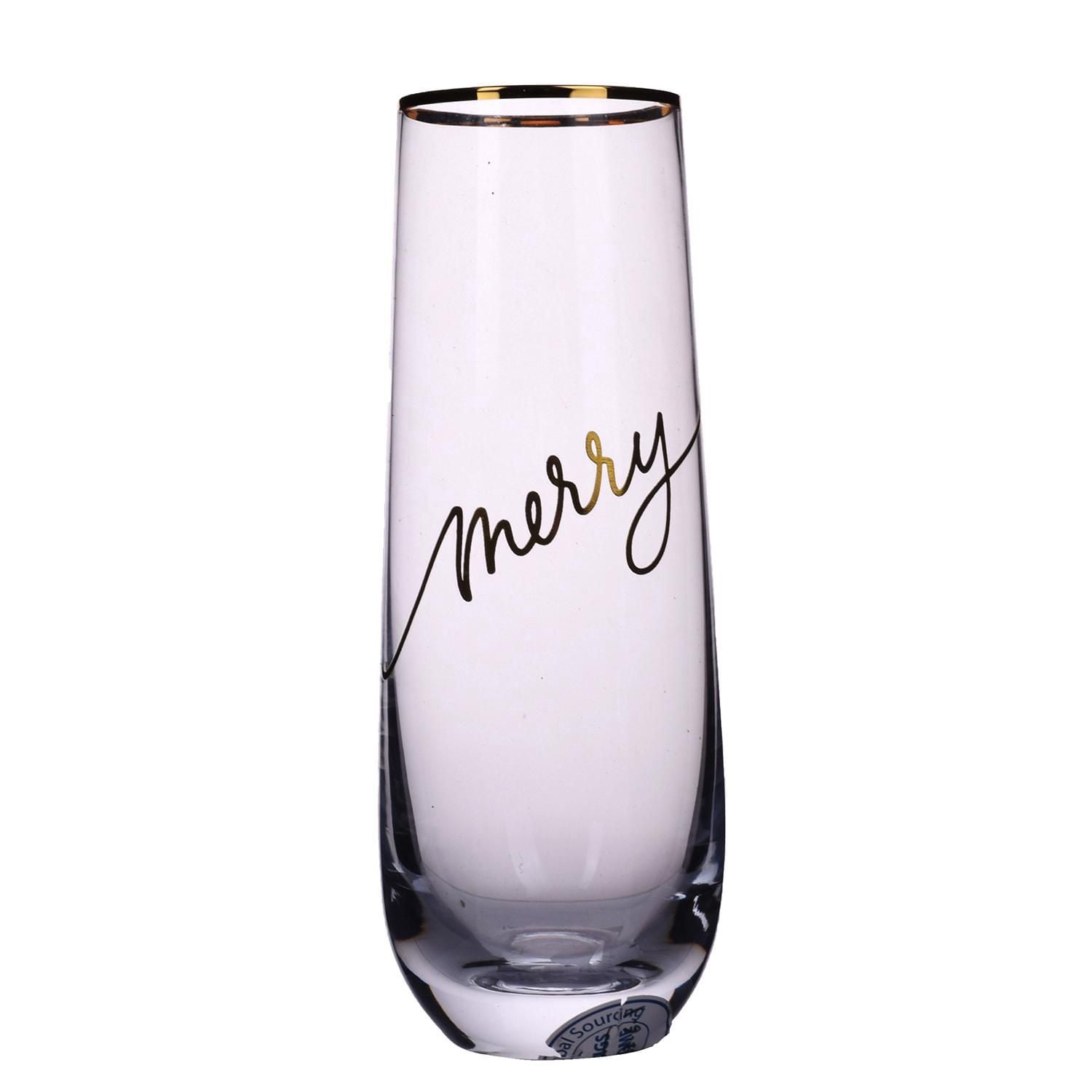 Verre sans tige Champagne flûtes vin verres de Champagne Water Cup BPA-Free for Housewarming Friends verre clair