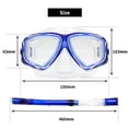 thumbnail image 3 of Optical Diving Gear Kit Myopia Snorkel Set, Different Strength for Each Eye, Nearsighted Dry Top Scuba Mask, 3 of 5