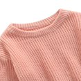 thumbnail image 3 of Toddler Boys Girls Knit Sweater Oversized Sweatshirt Fall Winter Pullover Tops, 3 of 6