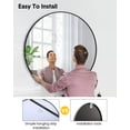 thumbnail image 1 of BeesClover Bathroom Mirrors for Over Sink, Wall Mount Bathroom Mirror, Metal Rounded Corner Framed Vanity Mirror, 1 of 8