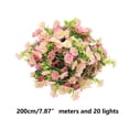 thumbnail image 2 of Simulation Rattan Flower Lantern String, Artificial Vine Leaf Garland with LED Lights, Indoor Outdoor Hanging Decor for Wedding Party Garden Wall, 2 of 8