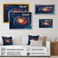 thumbnail image 4 of Designart Décoration Murale Surdimensionnée Espace, art Mural Espace, Espace en Révolution, art Mural Moderne Jaune sur Toile, 40x30 Pouces, 4 of 5