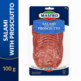 thumbnail image 1 of Mastro® Salami with Prosciutto, 100g, Sliced Dry-Cured, Resealable Package, 1 of 6