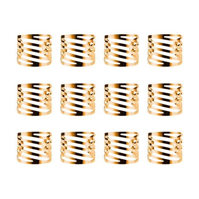 12pcs Back Pattern Wedding Napkin Rings Family Gatherings Everyday Napkin Holder Table Decoration Hollow Out Family Gatherings Everyday Use Napkin Buckle Holder