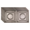 thumbnail image 1 of Fasade Rosette Vinyl 2ft x 4ft Glue Up Ceiling Panel Galvanized Steel 5 Pack, 1 of 5