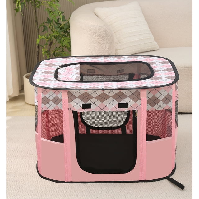 ZBH Dog Playpen Portable Pet Play Pens for Small Dog/Cat/Rabbit/Chicks, Cat Playpen Indoor/Outdoor