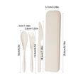 thumbnail image 3 of Reusable Utensil Set, Wheat Straw Cutlery, Portable Travel Case, Outdoor Dining Essentials, Camping Picnic Gear, Eco-Friendly Kitchenware, 3 of 6