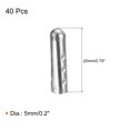 thumbnail image 2 of Unique Bargains 40Pack 5x20mm Metal Shoelace Tips Open Mouth Shoelace Repair Cords End Tips Silver, 2 of 6