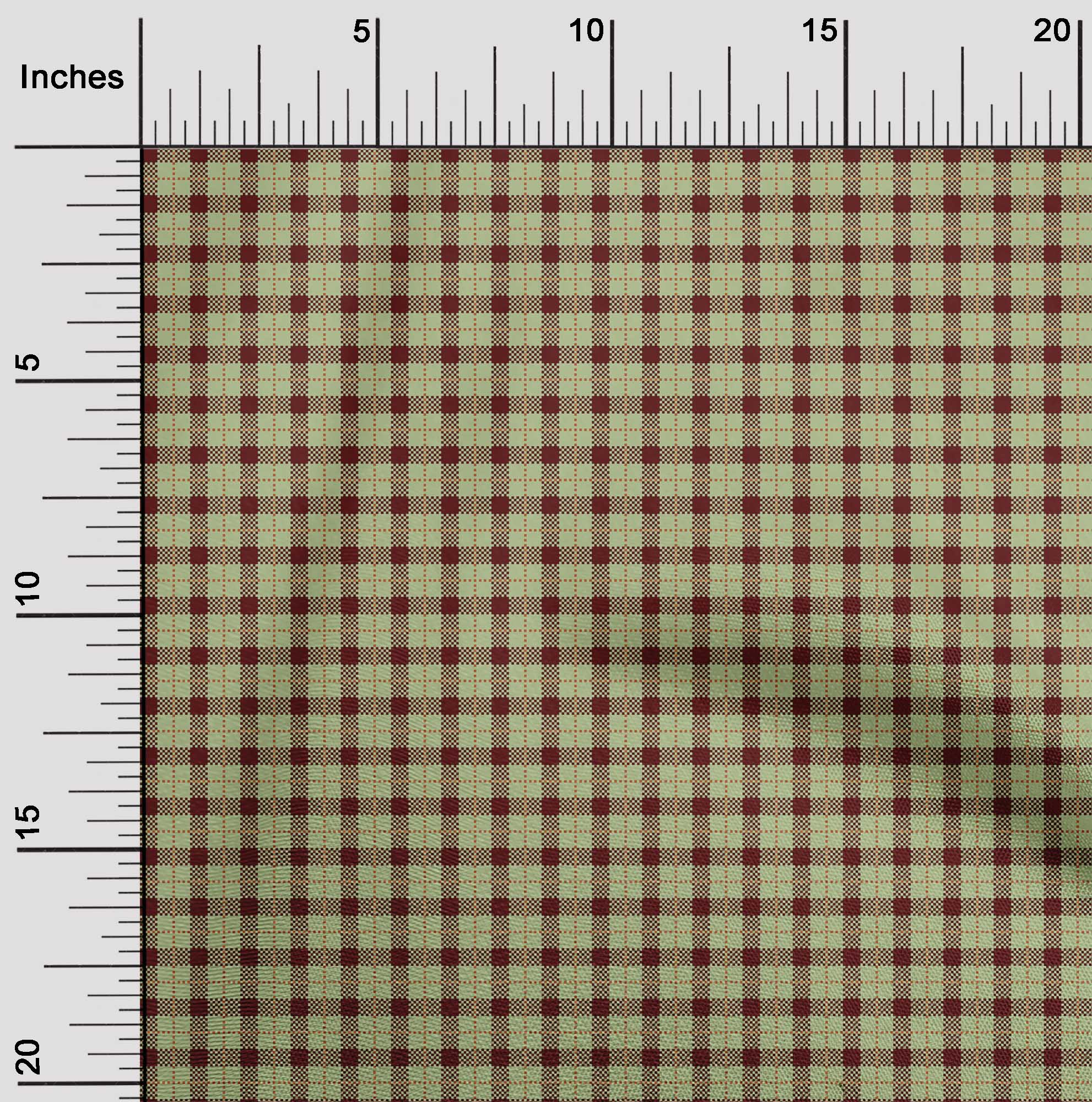 oneOone Viscose Chiffon Fabric Gingham Check Print Fabric BTY 42 Inch Wide