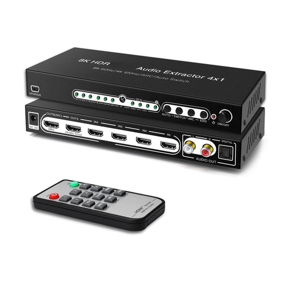 8K High-Def 4x1 Media Switch, Smart 7.1ch  Converter Hub