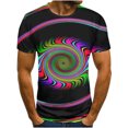 thumbnail image 1 of Birdeem T-Shirt Homme Impression Abstraite 3D Manches Courtes Col Rond Mode Décontracté Quotidien Vacances T-Shirt Haut Blouses, 1 of 5