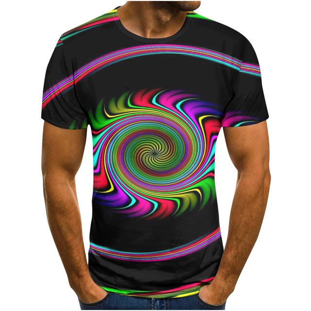 Birdeem T-Shirt Homme Impression Abstraite 3D Manches Courtes Col Rond Mode Décontracté Quotidien Vacances T-Shirt Haut Blouses