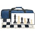 thumbnail image 1 of Complete Tournament Chess Set - Plastic Pieces - Roll-up Board - Canvas Bag, 1 of 7