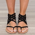 thumbnail image 2 of Ladies Flat Sandals Zipper Open Toe Slippers Roman Shoes Summer Beach Sandals, 2 of 9