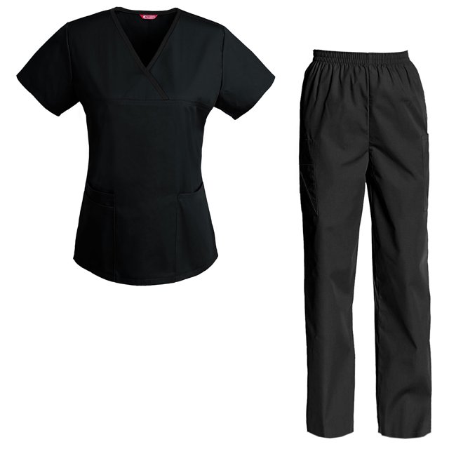 Women's Scrubs Set Scrub Top and Pants Scrubs Set