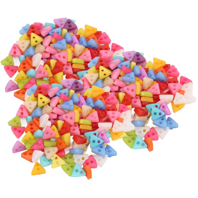 500 Pcs Boutons de Couture Plastique Résine Imperméable Accessoires de Vêtements Durables pour Décoration Trigonale