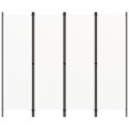 thumbnail image 2 of vidaXL 4-Panel Free Standing Fabric Folding Room Divider Screen White 200x180 cm, 2 of 5