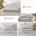 thumbnail image 4 of Comfy Bamboo World Series 4pc Microfiber Sheet Set, King Size Bedsheet, Grey, 4 of 6