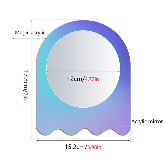High Quality Magnetic Locker Mirror Portable Rectangular Hanging Mirror School Bathroom Refrigerator Cabinet Decoration Mirrors